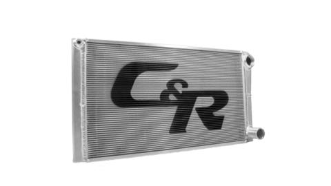 Radiator Lightweight Troyer Modified 55mm Extruded Tube Double Pass Closed 27.50 x 15 Inch  1-3/4 Outlet C&amp;R Racing