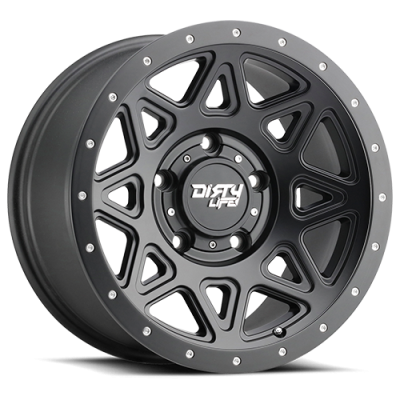 Dirty Life Race Wheels Theory 9305 Satin Black 18X9 6-139.7 0Mm 106Mm