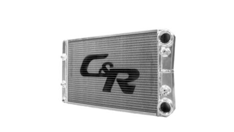 Radiator Drag Scirocco Style Open 22 Inch x 13 Inch -20AN Port Inlet and Outlet (Specify Fittings) C&amp;R Racing