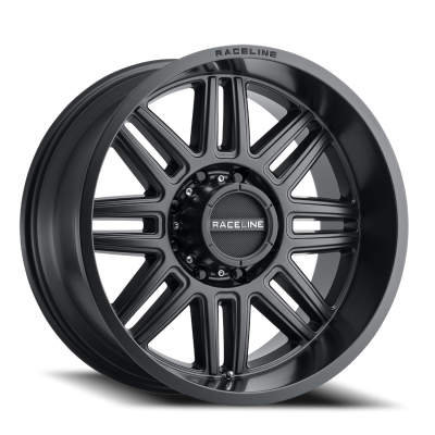 Aluminum Wheels 18x9 Split 948B Satin Black 18 Offset 8 on 180 Bolt Pattern 124.2 Bore Raceline