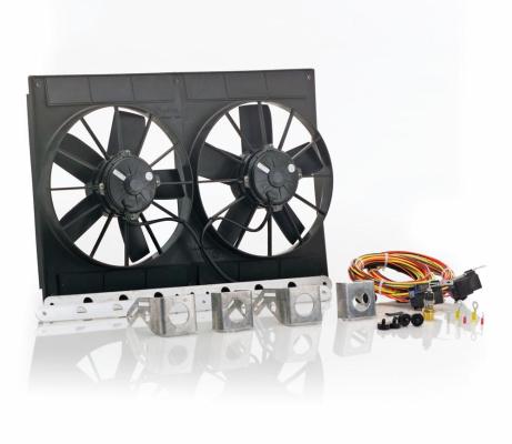 11 Inch High Torque Puller Fan Module Dual Euro Black Be Cool Radiator