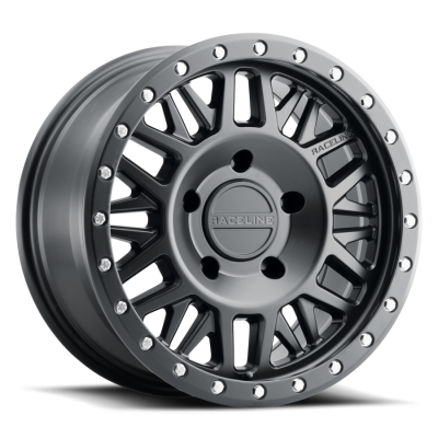 Aluminum Wheels 17x9 Ryno 951B Satin Black -12 Offset 8 on 180 Bolt Pattern 131 Bore Raceline