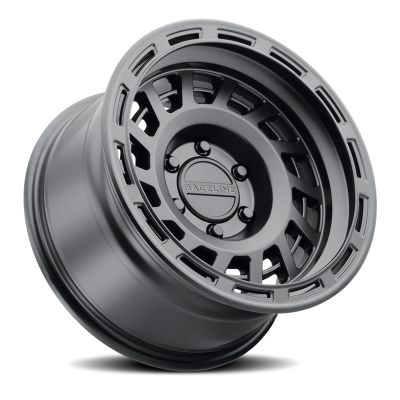 Aluminum Wheels 17x8.5 Halo 957B Satin Black 0 Offset 6 on 135 Bolt Pattern 87.1 Bore Raceline
