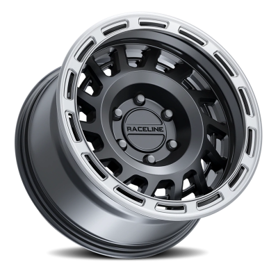 Aluminum Wheels 17x9 Halo 957BS Satin Black Silver Ring -12 Offset 8 on 170 Bolt Pattern 130.81 Bore Raceline