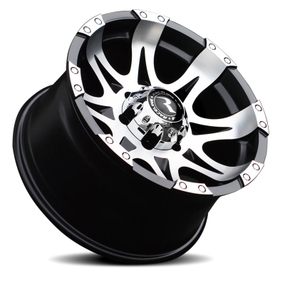 Aluminum Wheels 17x9 Raptor 982 Machined Face Black -12 Offset 8 on 170 Bolt Pattern 131 Bore Raceline