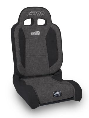 EnduroDaily Reclining Suspension Seat Black and Gray Tweed Driver PRP Seats