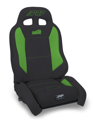 EnduroCrawl Reclining Suspension Seat Black and Green Vinyl Passenger PRP Seats