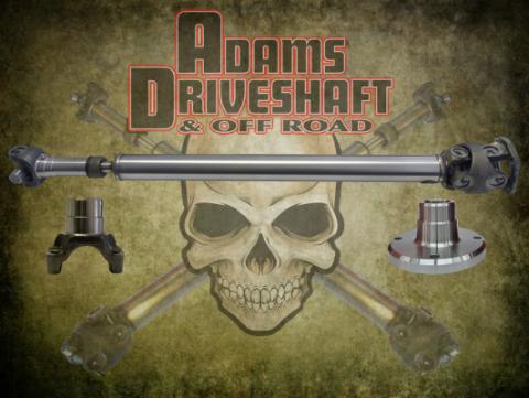 JL Rear 1350 Solid CV Driveshaft 2 Door (Rubicon - Sport - Sahara) Adams Driveshaft