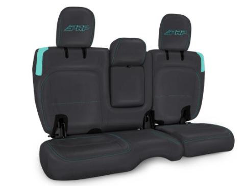 Rear Bench Cover for Jeep Wrangler JLU 4 door with Armrest Black and Teal PRP Seats