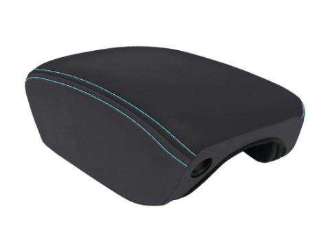 Center Console Cover for 2018+ Jeep Wrangler JL and Jeep Gladiator JT Black and Teal PRP Seats