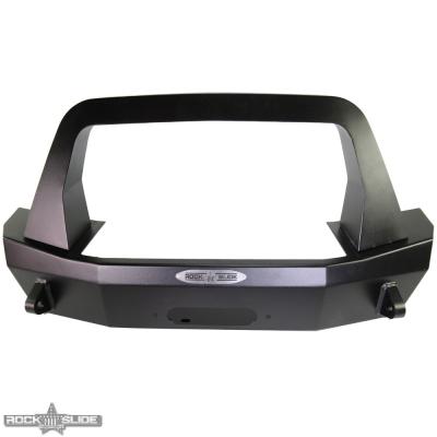 Jeep JL Shorty Front Bumper For 18-Pres Wrangler JL Complete With Winch Plate Rigid Series Rock Slide Engineering