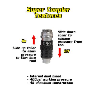 Super Coupler 1/4 Inch NPT Male Power Tank