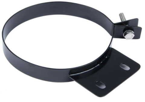 Diesel Stack Exhaust Clamp 7 in Black Finish 304 Stainless Steel Pypes Exhaust