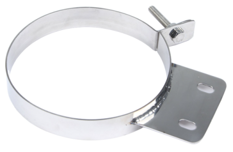 Diesel Stack Exhaust Clamp 10 in Polished 304 Stainless Steel Pypes Exhaust