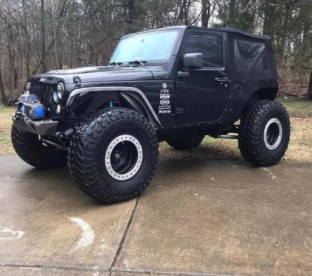 Aluminum Crusher 2 Inch Front Fenders for Jeep JK / JKU Motobilt