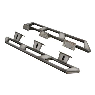 Frame Mounted Rocker Guards For 4 Door Jeep JL Bare Steel Motobilt