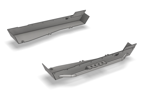 15 Inch Stretch Rockers w/Tube Step for Jeep YJ Motobilt