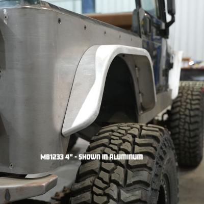 Double Arch Rear Fender Flare for Jeep CJ/YJ/TJ Aluminum 4 Inch Motobilt