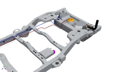 EVAP And Fuel Line Modification Kit For Rear Mounted Fuel Tank In 12-18 Jeep JKU Motobilt