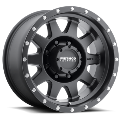 Aluminum Wheels 18x9 The Standard MR301 Bolt Pattern 8 On 180 Offset 18 Lip Size 2.68 Matte Black MB Method