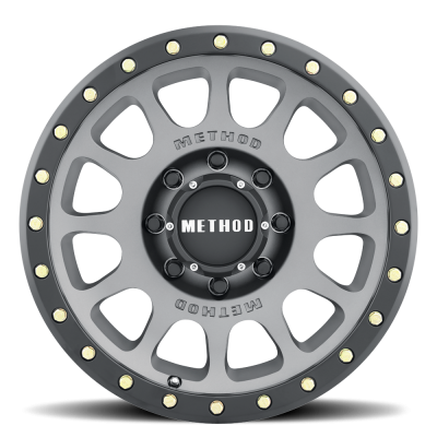 Aluminum Wheels 18x9 NV MR305 Bolt Pattern 8 On 170 Offset 18 Lip Size 1.38 Titanium TT Matte Black Lip Method