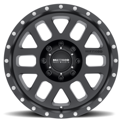 Aluminum Wheels 18x9 Mesh MR306 Bolt Pattern 8 On 170 Offset 18 Lip Size 1.73 Matte Black MB Method