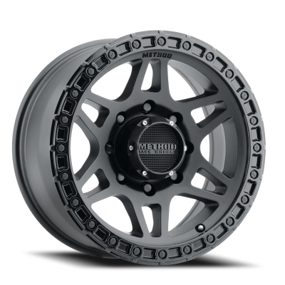 Aluminum Wheels 18x9 MR312 Bolt Pattern 8 On 170 Offset 18 Lip Size 1.02 Double Matte Black MBGL Gloss Black Lip Method