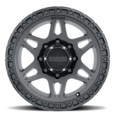 Aluminum Wheels 18x9 MR312 Bolt Pattern 8 On 170 Offset 18 Lip Size 1.02 Double Matte Black MBGL Gloss Black Lip Method