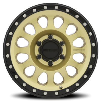Aluminum Wheels 20x9 MR315 Bolt Pattern 6 On 139.7 Offset 18 Lip Size 2.13 Gold GD Black Street Loc Method