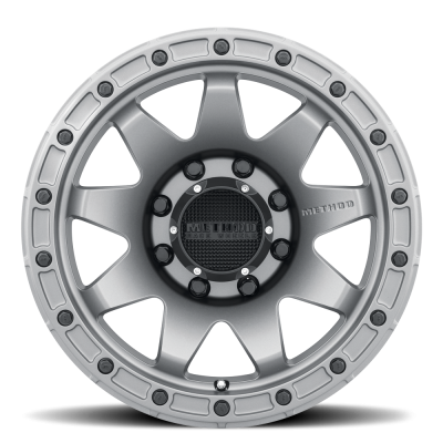 Aluminum Wheels 17x8.5 MR317 Bolt Pattern 8 On 165.1 Offset 0 Lip Size 0.83 Matte Titanium GY Method