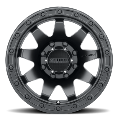 Aluminum Wheels 17x9 MR317 Bolt Pattern 8 On 165.1 Offset -12 Lip Size 1.57 Matte Black MB Method
