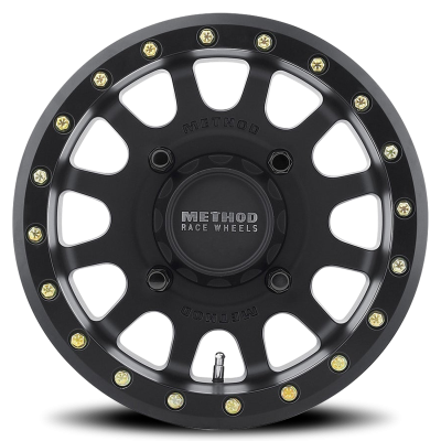 Aluminum Wheels 14x7 MR401 Beadlock UTV Bolt Pattern 4 On 136 Offset 38 Lip Size 0.94 Matte Black MB Method