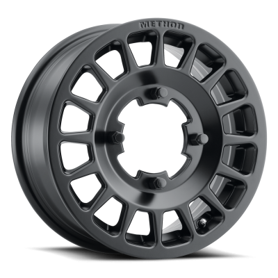 Aluminum Wheels 15x6 MR407 Bead Grip UTV Bolt Pattern 4 On 136 Offset 51 Lip Size 0 Matte Black MB Method