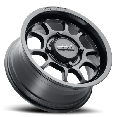 Aluminum Wheels 15x7 MR409 Bead Grip UTV Bolt Pattern 4 On 136 Offset 38 Lip Size 2.28 Matte Black MB Method