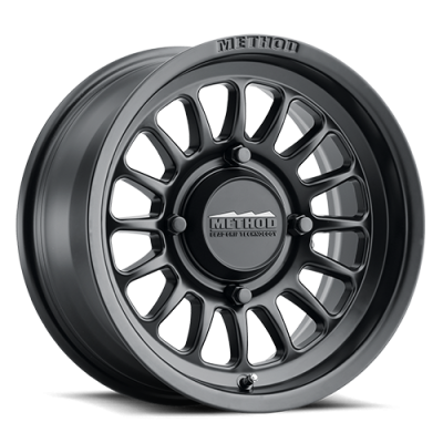 Aluminum Wheels 15x10 MR411 Bead Grip UTV Bolt Pattern 4 On 136 Offset 25 Lip Size 3.23 Matte Black MB Method