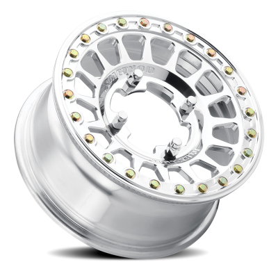 Aluminum Wheels 15x7 MR413 Beadlock UTV Bolt Pattern 4 On 136 Offset 38 Lip Size 0 Polished Method