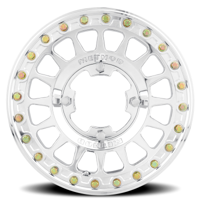 Aluminum Wheels 15x7 MR413 Beadlock UTV Bolt Pattern 4 On 136 Offset 38 Lip Size 0 Polished Method