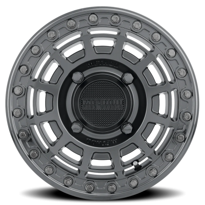 Aluminum Wheels 15x7 MR415 Beadlock UTV Bolt Pattern 4 On 136 Offset 38 Lip Size 0 Matte Black MB Gloss Black Ring Method