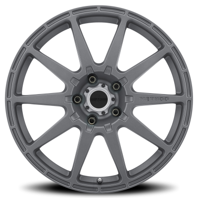 Aluminum Wheels 17x8 Rally MR501 Bolt Pattern 5 On 114.3 Offset 42 Lip Size 0 Titanium GY 1 Piece Center Cap Method