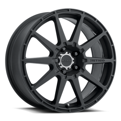 Aluminum Wheels 17x8 Rally MR501 Bolt Pattern 5 On 100 Offset 42 Lip Size 0 Matte Black MB Method