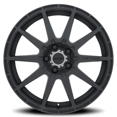 Aluminum Wheels 17x8 Rally MR501 Bolt Pattern 5 On 100 Offset 42 Lip Size 0 Matte Black MB Method