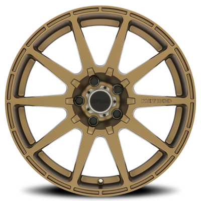 Aluminum Wheels 17x8 Rally MR501 Bolt Pattern 5 On 100 Offset 42 Lip Size 0 Method Bronze BRZ 1 Piece Center Cap Method