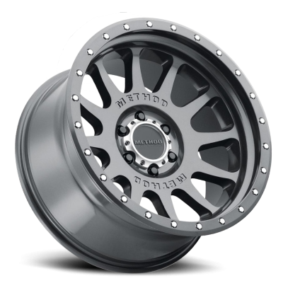 Aluminum Wheels 20x10 NV MR605 Bolt Pattern 8 On 180 Offset -24 Lip Size 2.83 Gloss Titanium GY Method
