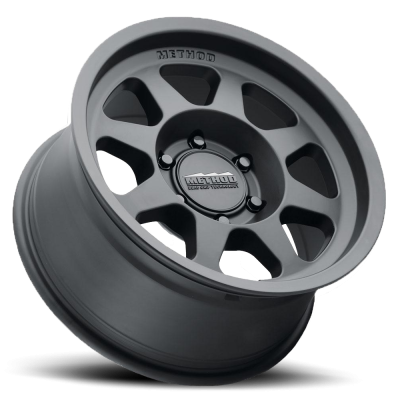 Aluminum Wheels 18x9 Bead Grip MR701 Bolt Pattern 6 On 139.7 Offset 18 Lip Size 1.81 Matte Black MB Method
