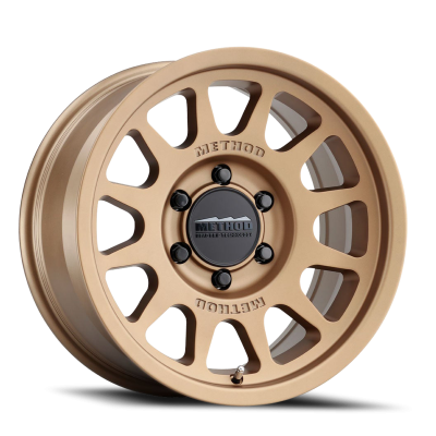 Aluminum Wheels 16x6.5 Bead Grip MR703 Bolt Pattern 6 On 180 Offset 90 Lip Size 0 Method Bronze BRZ Method
