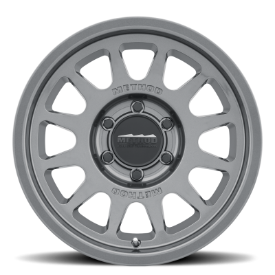Aluminum Wheels 16x8 Bead Grip MR703 Bolt Pattern 6 On 139.7 Offset 0 Lip Size 1.22 Gloss Titanium SL Method