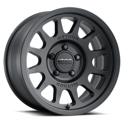 Aluminum Wheels 17x8.5 Bead Grip MR703 Bolt Pattern 5 On 139.7 Offset 0 Lip Size 1.18 Matte Black MB Method
