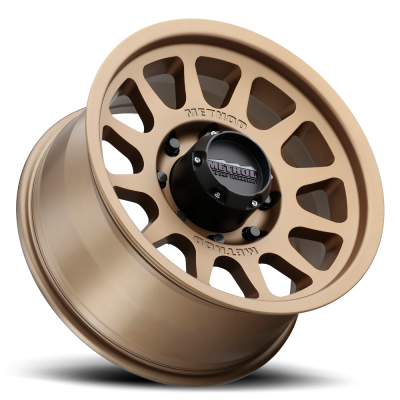 Aluminum Wheels 17x9 Bead Grip MR703 Bolt Pattern 8 On 165.1 Offset -12 Lip Size 1.18 Method Bronze BRZ Method
