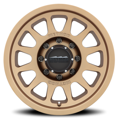 Aluminum Wheels 17x9 Bead Grip MR703 Bolt Pattern 8 On 165.1 Offset -12 Lip Size 1.18 Method Bronze BRZ Method