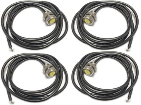 (4-Pack) - LED Bolt light - 3 watt, Cool White, Stainless Steel, 11mm, Silver Artec Industries